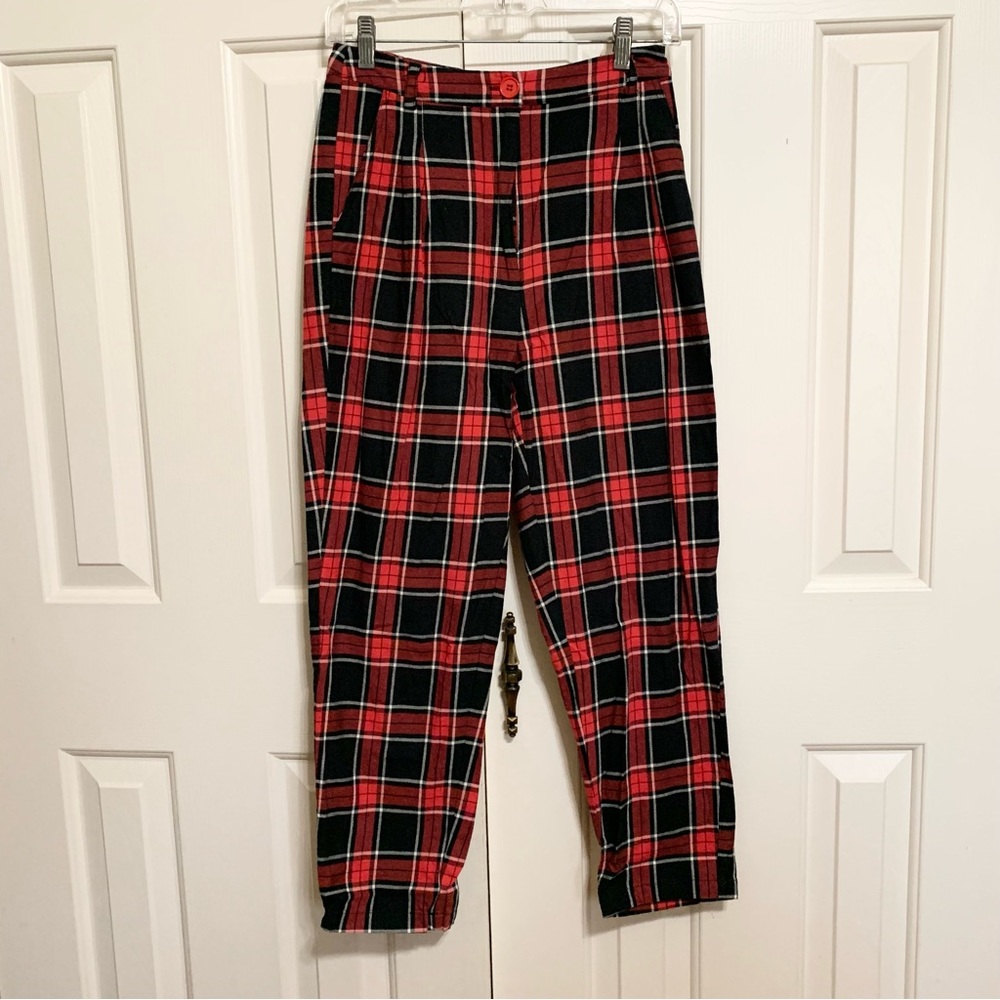 Black Friday Red Plaid Tartan Pants